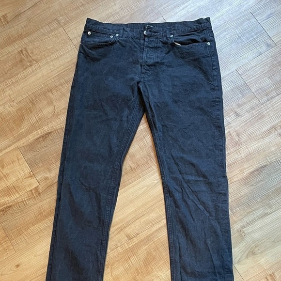 A.P.C. Petit Standard Black Denim Jeans, Size 33, Mens - Picture 1 of 3